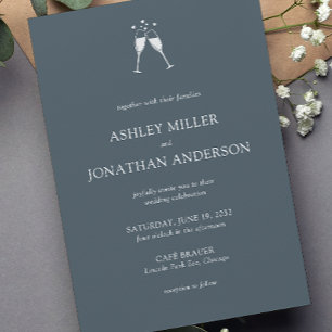 Elegant Modern Simple Elements Wedding Invitation