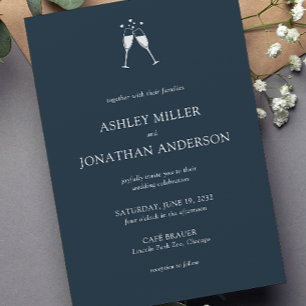 Elegant Modern Simple Elements Wedding Invitation