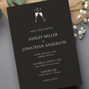Elegant Modern Simple Elements Wedding Invitation