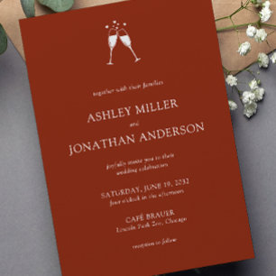 Elegant Modern Simple Elements Wedding Invitation