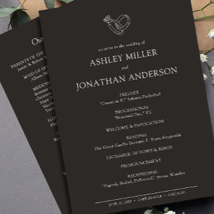 Elegant Modern Simple Elements Wedding Programme