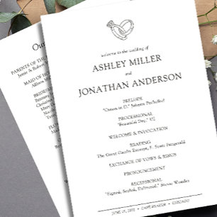 Elegant Modern Simple Elements Wedding Programme
