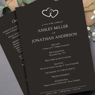 Elegant Modern Simple Elements Wedding Programme