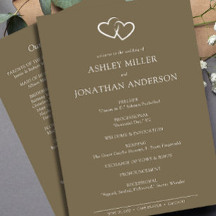Elegant Modern Simple Elements Wedding Programme