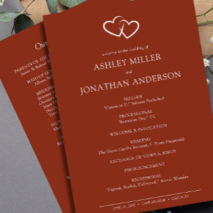 Elegant Modern Simple Elements Wedding Programme