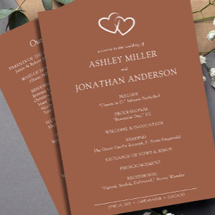 Elegant Modern Simple Elements Wedding Programme