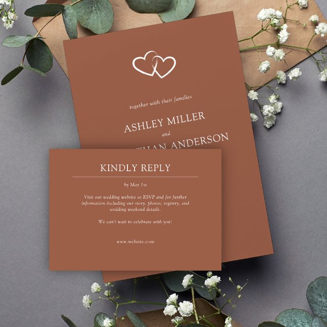 Elegant Modern Simple Elements Wedding RSVP Card (Creator Uploaded)