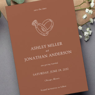 Elegant Modern Simple Elements Wedding Save The Date