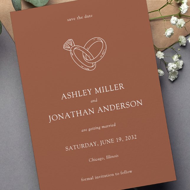 Elegant Modern Simple Elements Wedding Save The Date (Creator Uploaded)