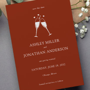 Elegant Modern Simple Elements Wedding Save The Date