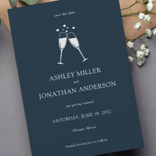 Elegant Modern Simple Elements Wedding Save The Date