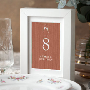 Elegant Modern Simple Elements Wedding Table Number