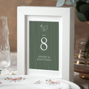 Elegant Modern Simple Elements Wedding Table Number