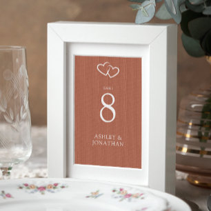Elegant Modern Simple Elements Wedding Table Number
