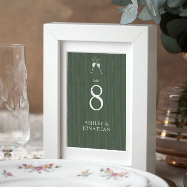 Elegant Modern Simple Elements Wedding Table Number (Creator Uploaded)