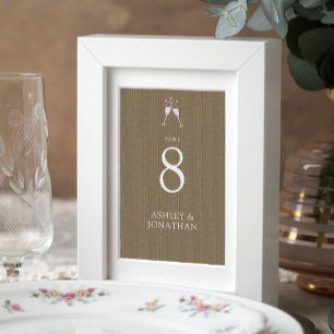 Elegant Modern Simple Elements Wedding Table Number