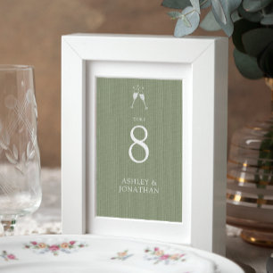 Elegant Modern Simple Elements Wedding Table Number