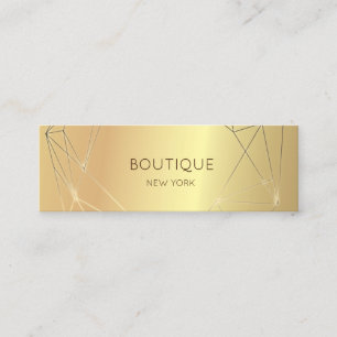 Elegant Modern Simple Gold Geometric Mini Business Card