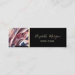 Elegant Modern Simple,Gold Stripe,Black,Abstract Mini Business Card