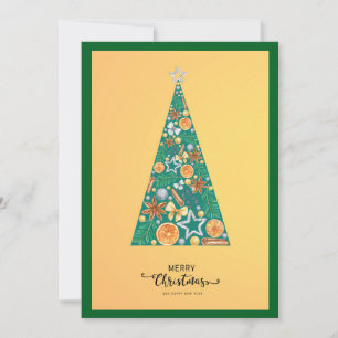 Elegant Modern Simple Minimalist Christmas Tree Holiday Card