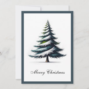 Elegant Modern Simple Minimalist Christmas Tree  Holiday Card