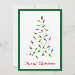 Elegant Modern Simple Minimalist Christmas Tree Holiday Card
