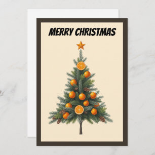 Elegant Modern Simple Minimalist Christmas Tree  Holiday Card