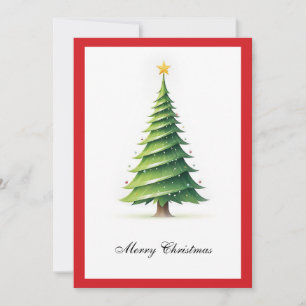 Elegant Modern Simple Minimalist Christmas Tree  Holiday Card