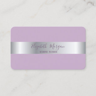 Elegant Modern Simple,Minimalist ,Silver Stripe Business Card