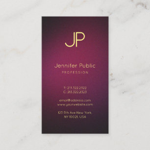 Elegant Modern Simple Monogram Professional Wine Business Card