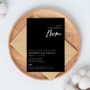 Elegant modern Simple mother's day BRUNCH  Invitation