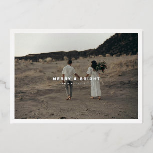 Elegant Modern Simple Photocard Foiled
