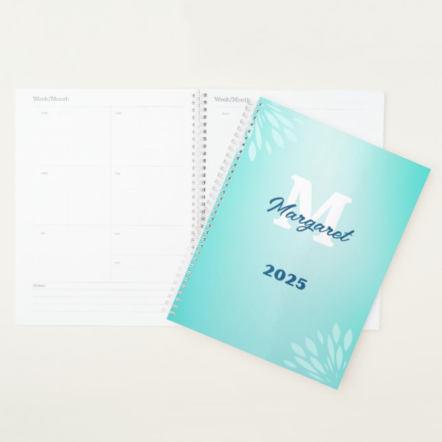 Elegant Modern Simple Subtle Monogram  Planner (Display)