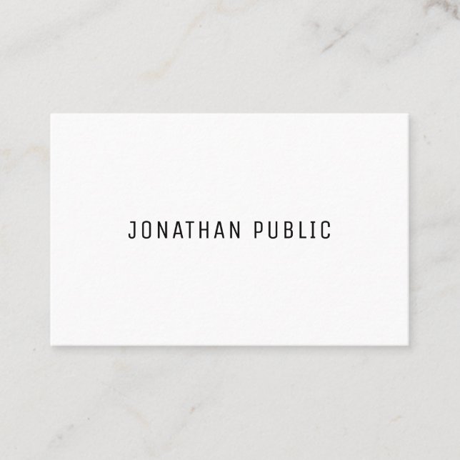 Elegant Modern Simple Template Professional Trendy Business Card (Front)