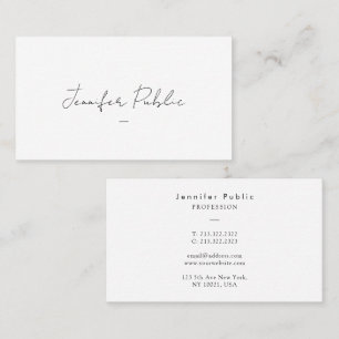 Elegant Modern Simple Template Typography Script Business Card