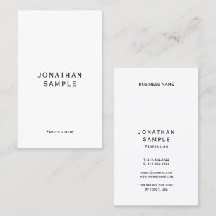 Elegant Modern Simple Template Vertical Business Card