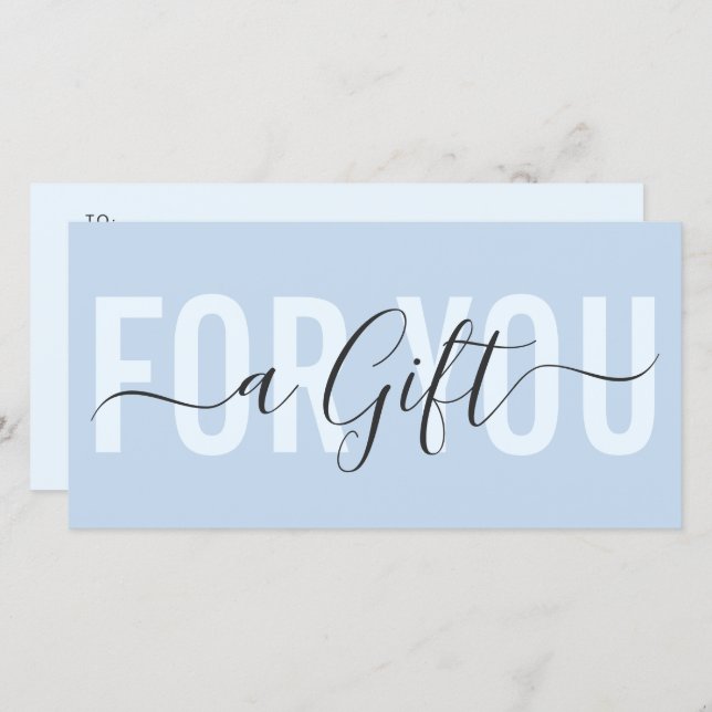 Elegant Modern Simple Typography Gift Certificate (Front/Back)