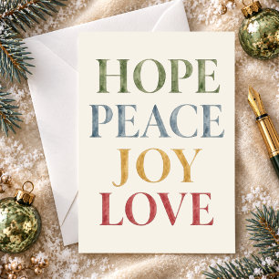 Elegant Modern Simple Watercolor Holiday Card