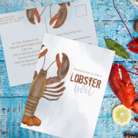 Elegant Modern Simple Watercolor Lobster Boil