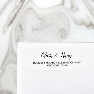 Elegant Modern Simple Wedding Return Address Label