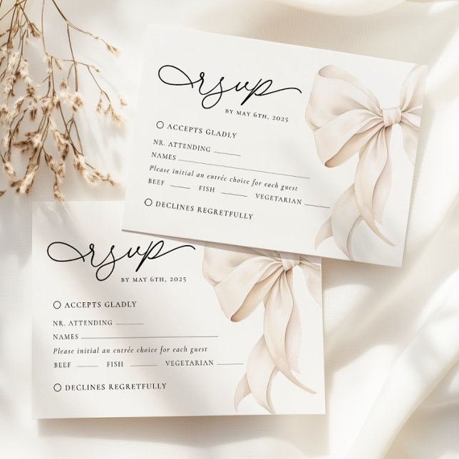 Elegant Modern Simplistic Wedding RSVP Card (Creator Uploaded)