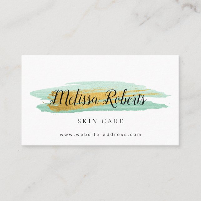 Elegant modern skin care business card (Front)