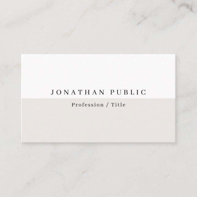 Elegant Modern Sleek Design Template Professional Business Card (Front)