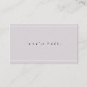Elegant Modern Smart Plain Professional Cool Business Card