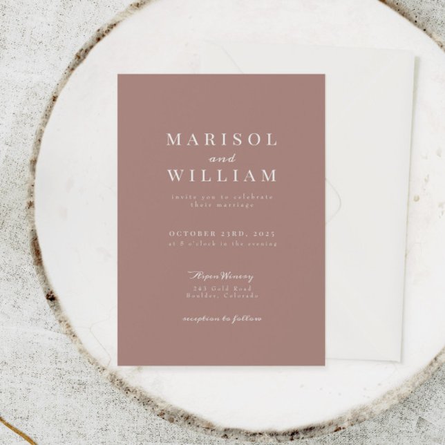 Elegant Modern Sophisticated Wedding Invitation (Creator Uploaded)