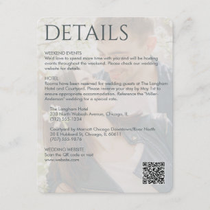Elegant Modern Space Grey Details Enclosure Card
