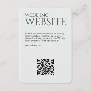 Elegant Modern Space Grey Wedding Enclosure Card