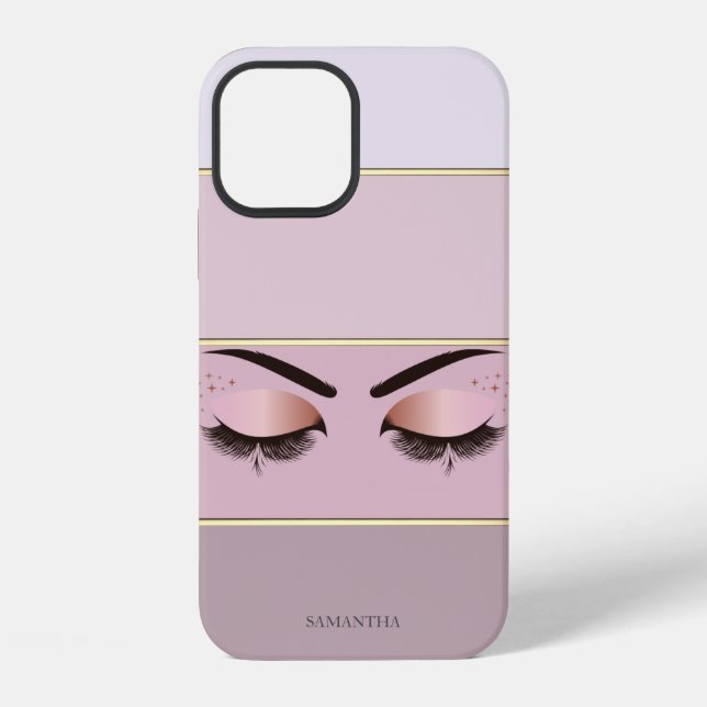 Elegant Modern Striped,Lashes iPhone Case (Back)