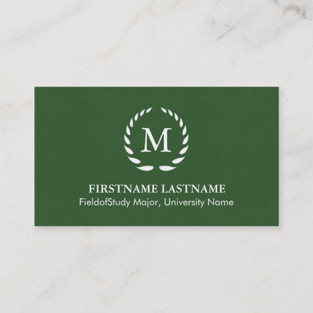 Elegant & Modern Student Business Cards (Front)