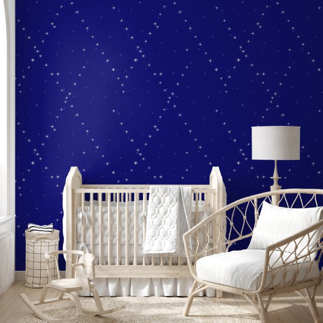 elegant modern stylish blue Starry Night  Wallpaper (Kids)